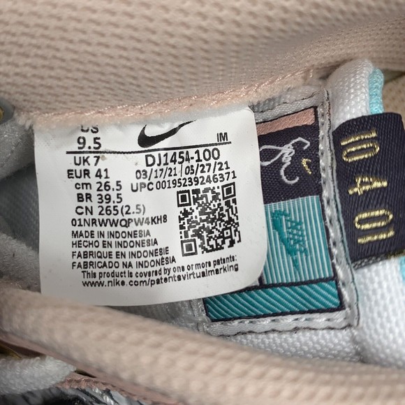 Nike Court Legacy SDC White Pink Silver Serena Williams Womens 9.5 DJ1454-100 - Picture 6 of 10